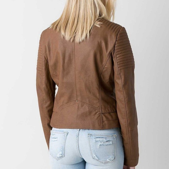 NWT Ci Sono Vegan leather moto jacket - Picture 3 of 8